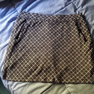 Black and white print skort